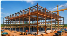 Illustrative commercial building under construction